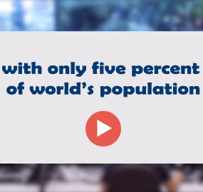 with only five percent of world’s population